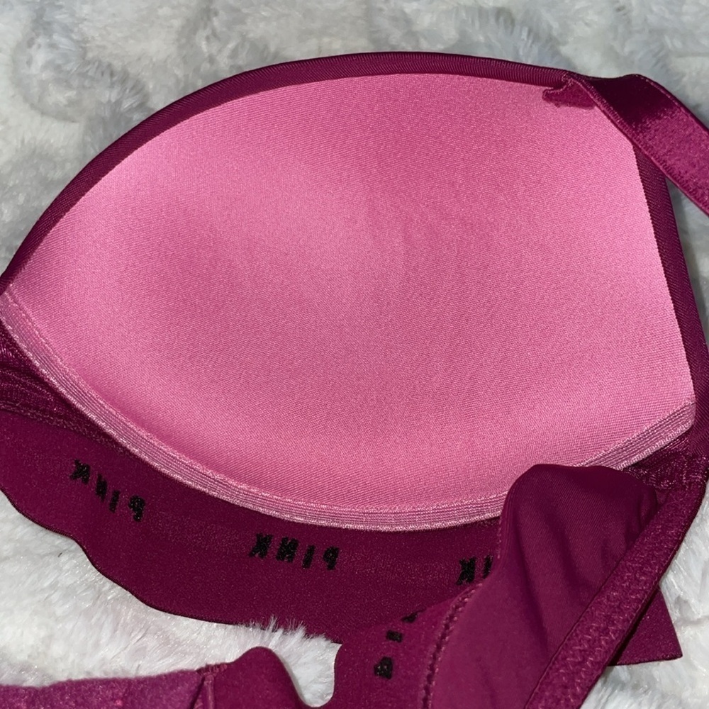 PINK Victoria's Secret Purple and Black Bra Intimates - Picture 6 of 8